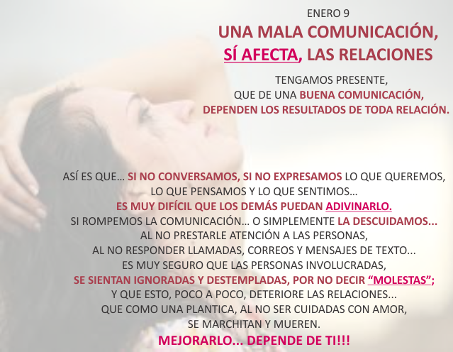 Una mala comunicación, sí afecta, las relaciones